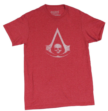Assassin's Creed Mens T-Shirt - Distresssed Skull & Sextant Assassin Logo