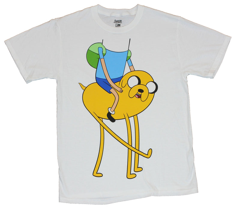 Adventure Time Mens T-Shirt  - You are Finn Riding Jake Giiant Image