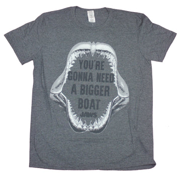 Jaws Mens T-Shirt- You're Gonna Need A Bigger Boat Shark Teeth Image