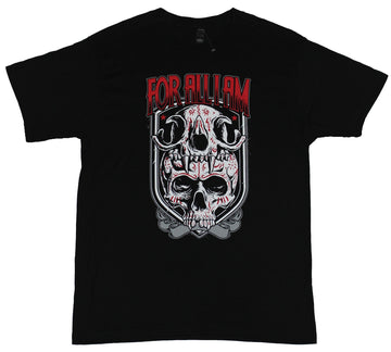 For all I Am Mens T-Shirt - Double Skull Fanged Crest Image
