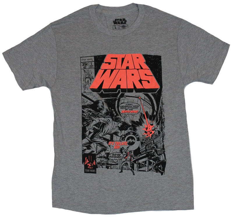 Star Wars Mens T-Shirt - Orange Titled Issue 5 Comic Cover Image - Inmyparentsbasement.com
