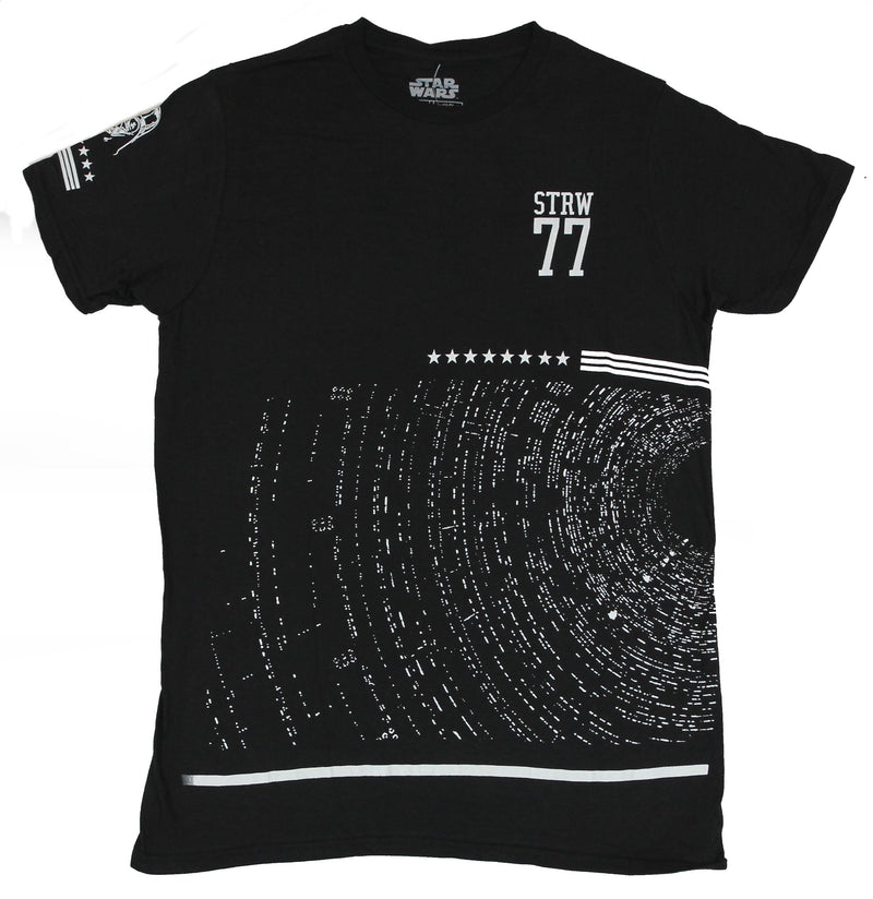 Star Wars Mens T-Shirt - STRW 77 Over Bespin Abyss Lights Image