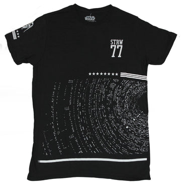 Star Wars Mens T-Shirt - STRW 77 Over Bespin Abyss Lights Image