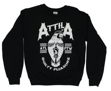 Attila Crewneck Sweatshirt-ATL FTW "Guilty Pleasure" Tiger Head Hawk Image