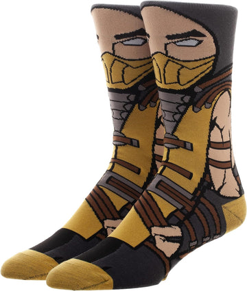 Mortal Kombat Scorpion 360 Character Crew Socks