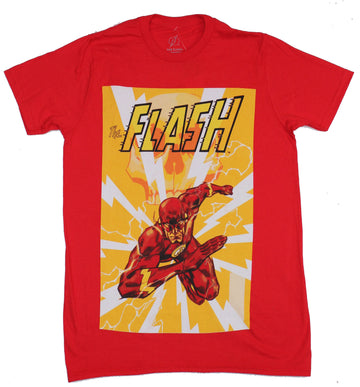 Flash (TV Show) Mens T-Shirt - Electrified Rushing forward Flash