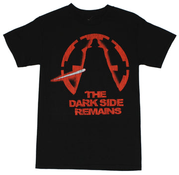 Star Wars Mens T-Shirt - "The Dark Side Remains" Cracked Vader Logo