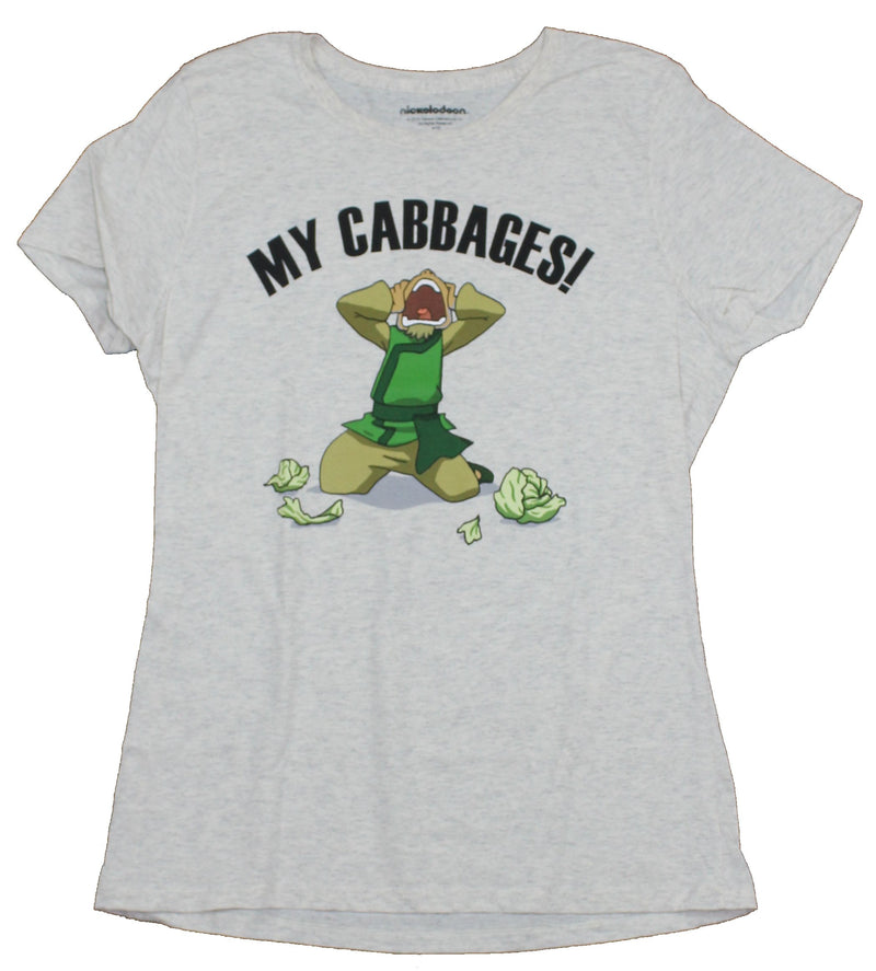 Avatar The Last Airbender Girls Juniors T-Shirt - My Cabbages Distressed Character