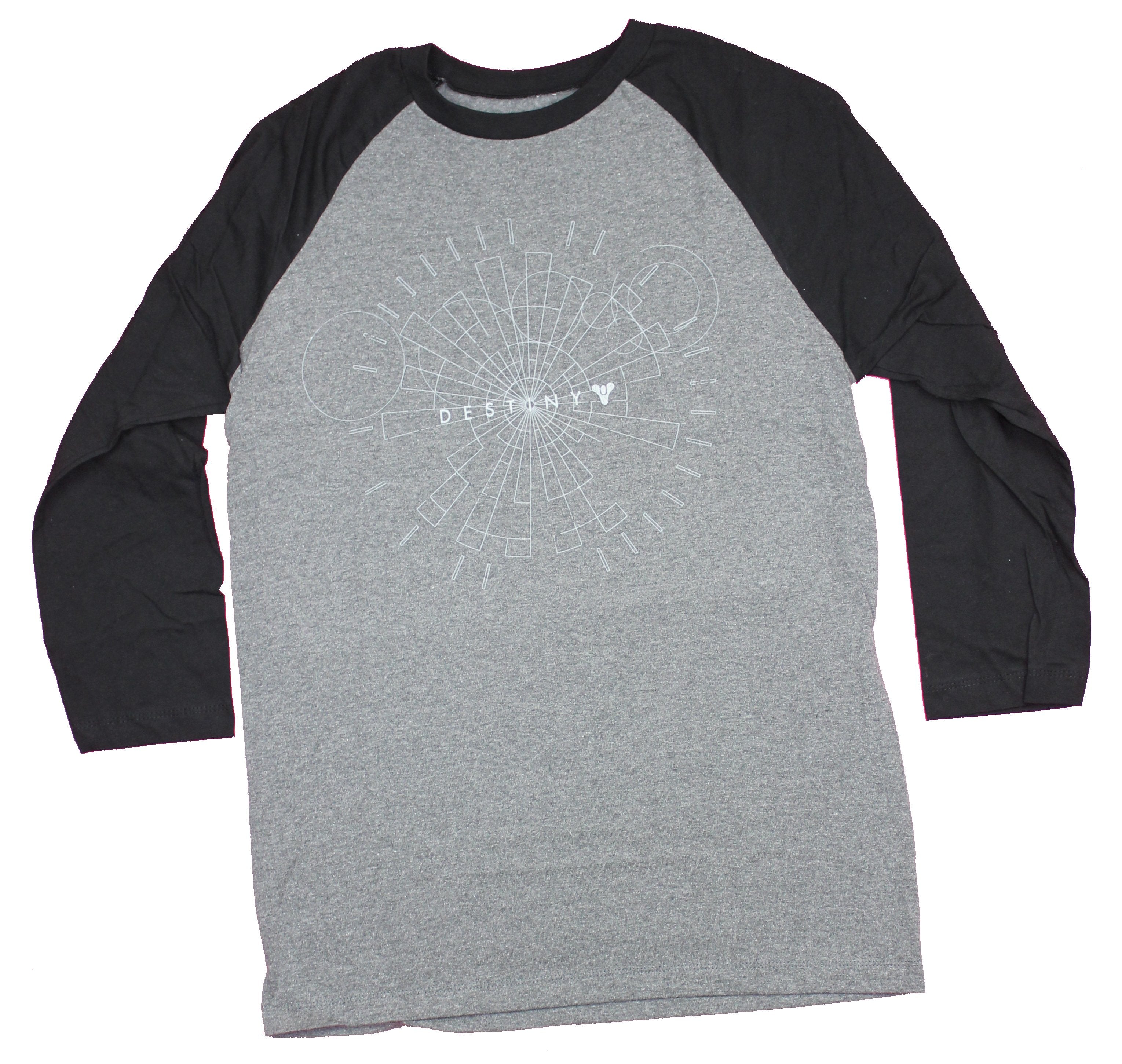 Destiny Mens T-Shirt - Geometric Logo With Black Sleeves