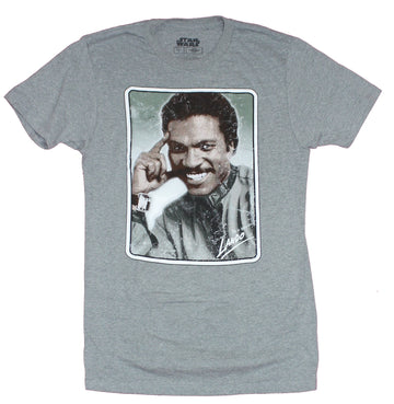 Star Wars  Mens T-Shirt - Lando Calrissian Distressed Photo Image