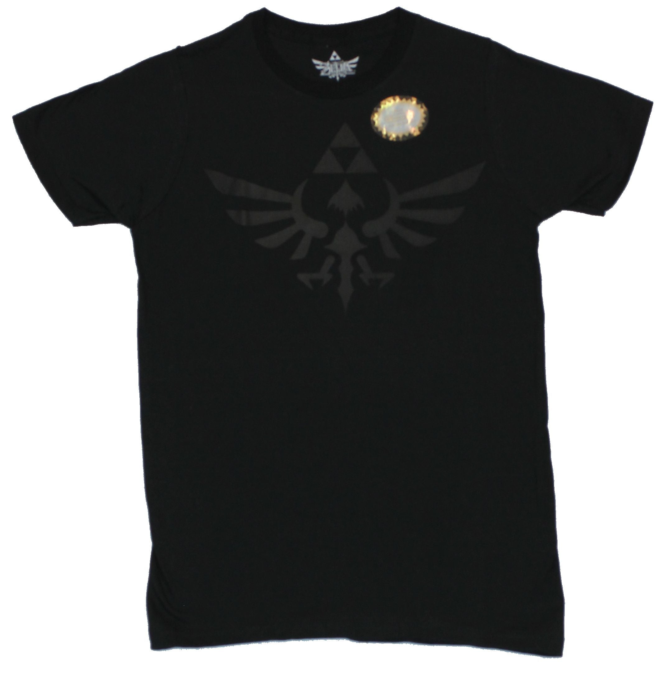 The Legend of Zelda Mens T-Shirt -Classic Black Tri-force Image