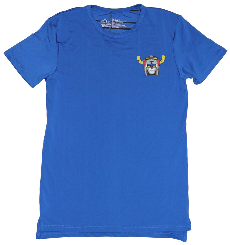 Voltron Mens Moisture Wicking T-Shirt - Simple Voltron Small Head Image - Inmyparentsbasement.com
