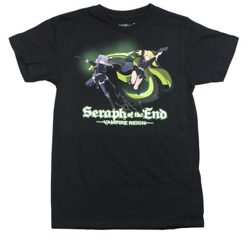 Seraph of the End Mens T-Shirt - Vampire Reign Battlling Duo Image