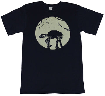 Star Wars Mens T-Shirt -  Moonlit AT AT Stylized Walking Image