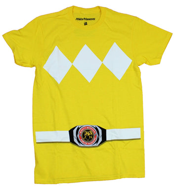 Mighty Morphin Power Rangers Mens T-Shirt  - Yellow Ranger Costume