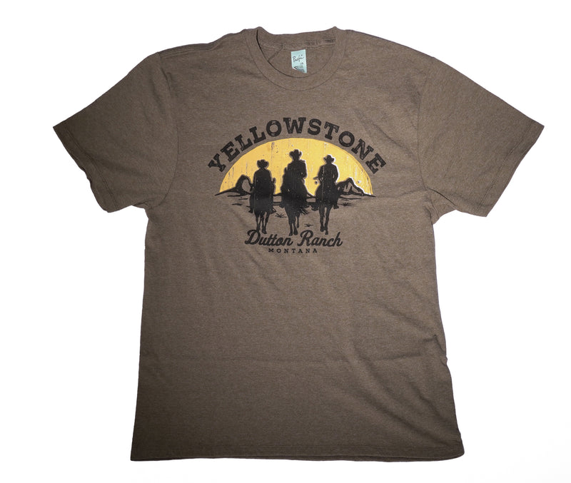 Yellowstone Mens T-Shirt - Dutton Ranch Sunset Image