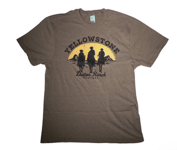 Yellowstone Mens T-Shirt - Dutton Ranch Sunset Image