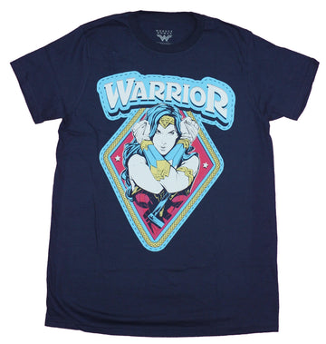 Wonder Woman Mens T-Shirt - "Warrior" Cross Bracelets in Lasso Frame
