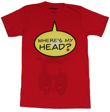 Deadpool (Marvel Comics) Mens T-Shirt - Where's My Head?  Head Flip Image