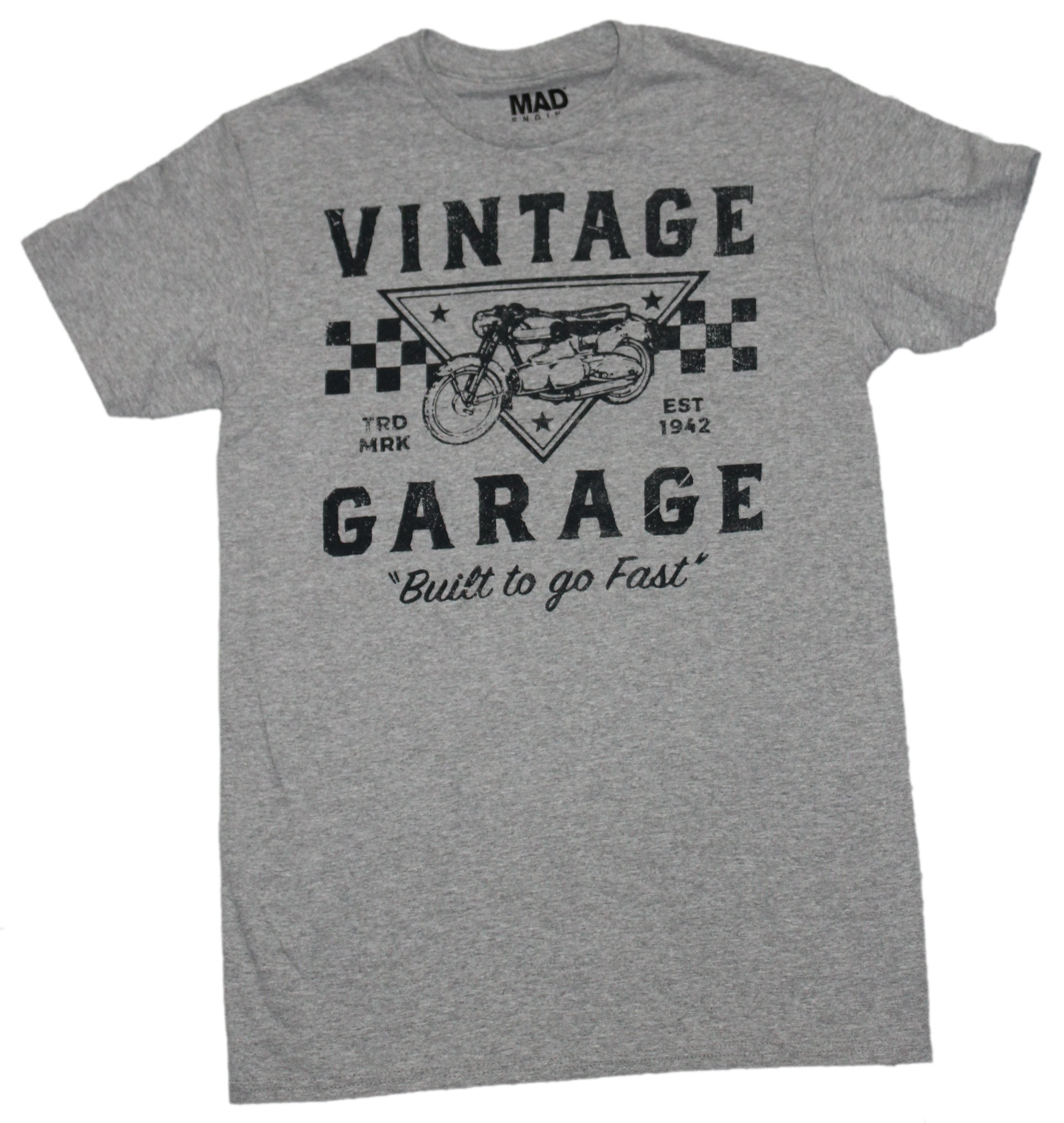Vintage Garage Mens T-Shirt - Motorcylce Built to Last
