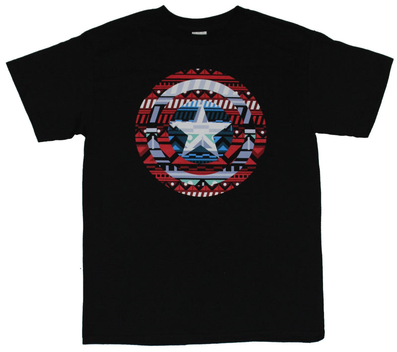 Captain America (Marvel Comics) Mens T-Shirt - Argyle Style Cap Logo Image - Inmyparentsbasement.com