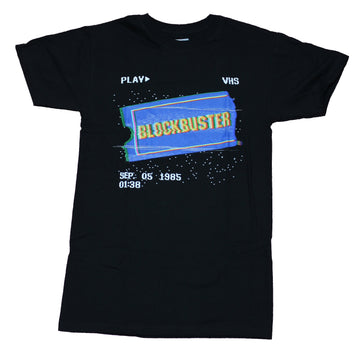 Blockbuster Mens T-Shirt - Sep 05, 1985 VHS Play Image