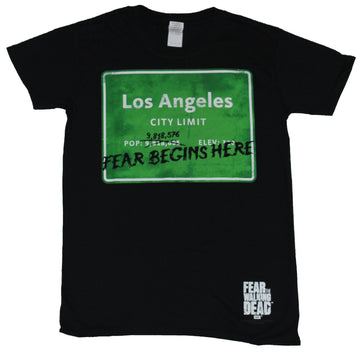Fear the Walking Dead Mens T-Shirt - Fear Begins Here Los angles City Limits