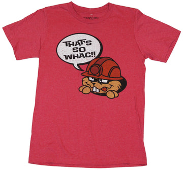 Whac-A-Mole Mens T-Shirt - "That's So Whac" Distressed Mole Pic