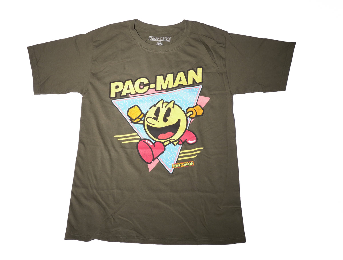 Pac-Man Mens T-Shirt - Running On A Retro Triangle ...