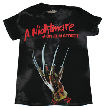 Nightmare on Elm Street Mens T-Shirt -  Large Glove Hand Under Logo