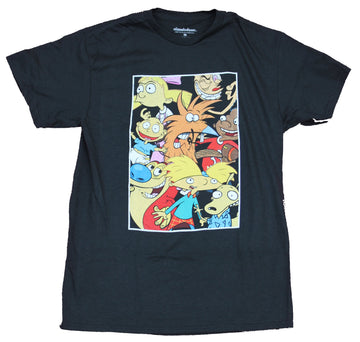 Nicktoons Mens T-Shirt  - Classic 90's Group Ren Stimpy Arnold Rugrats Rocko