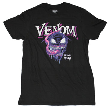 Venom Mens T-Shirt - We Are Venom Creepy Head Image