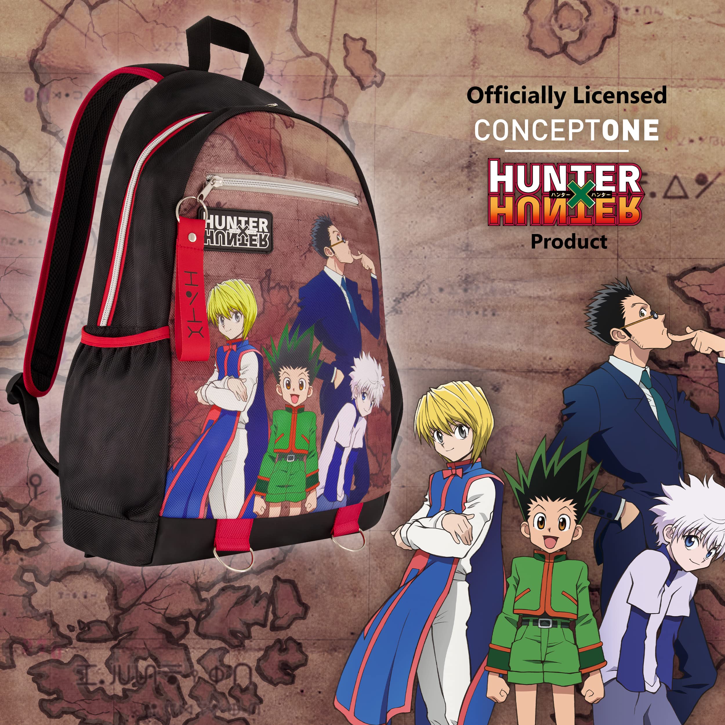 Hunter x Hunter 13 Inch Sleeve Laptop Backpack, Padded Computer Bag for Commute or Travel, Multi, One Size