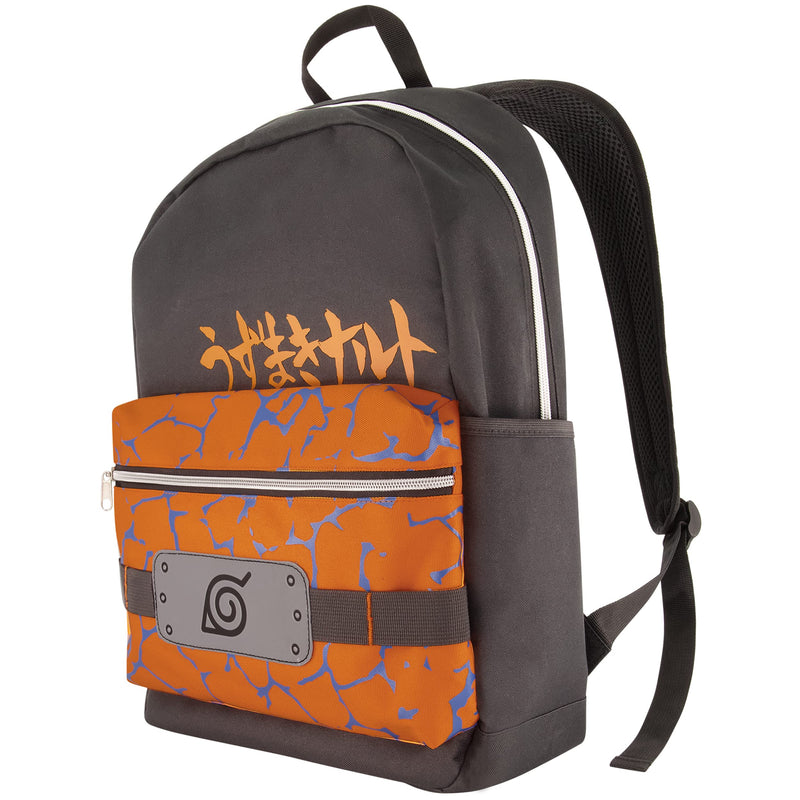 Naruto 13 Inch Sleeve Laptop Backpack, Padded Computer Bag for Commute or Travel, Shinobi Headband, One Size