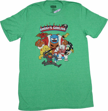 Ghosts N Goblins Mens T-Shirt - Hero Below Villains