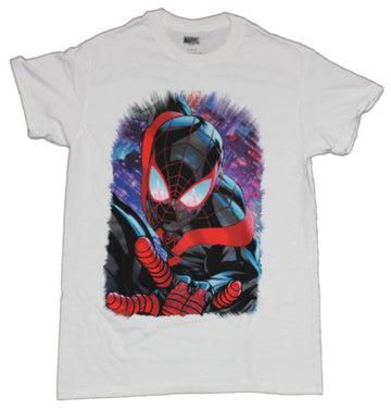 Spider-Man Mens T-Shirt - Zoomed In Miles Morales Cover Image