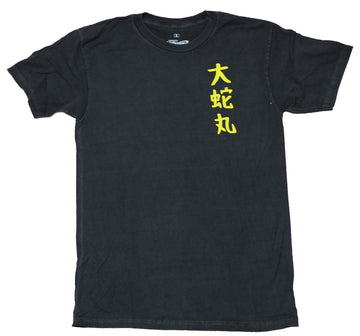 Naruto Shippuden Mens T-Shirt - Kanji Lapel Orochimaru Smiling Long Tongue Back