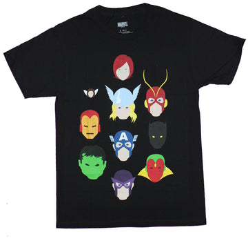 Avengers Mens T-Shirt - Simple Stylized 10 Head Collection