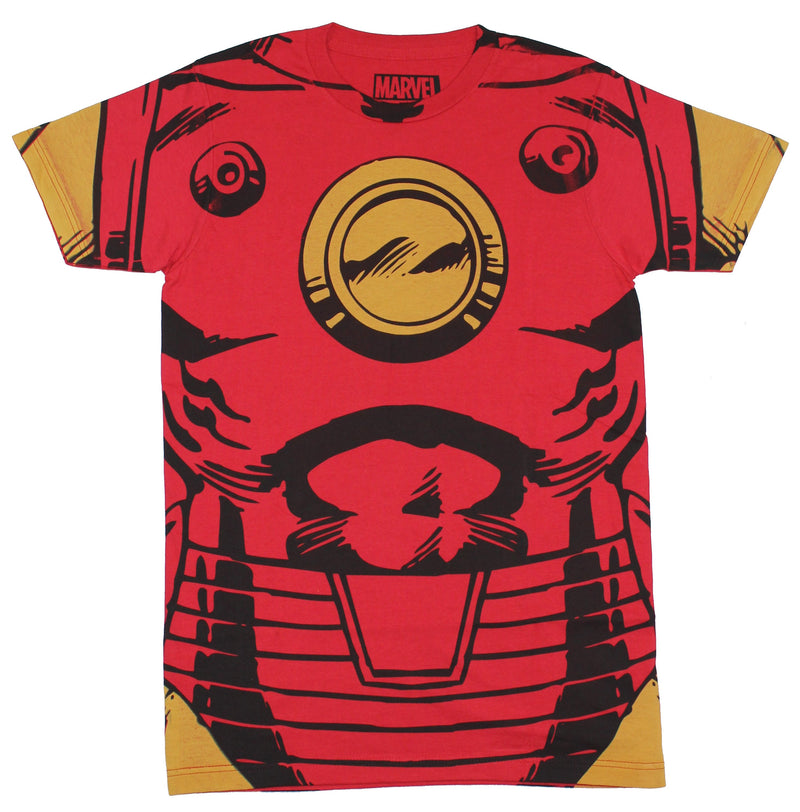 Iron Man (Marvel Comics) Mens T-Shirt - Comic Book Style Costume Front - Inmyparentsbasement.com