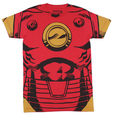 Iron Man (Marvel Comics) Mens T-Shirt - Comic Book Style Costume Front