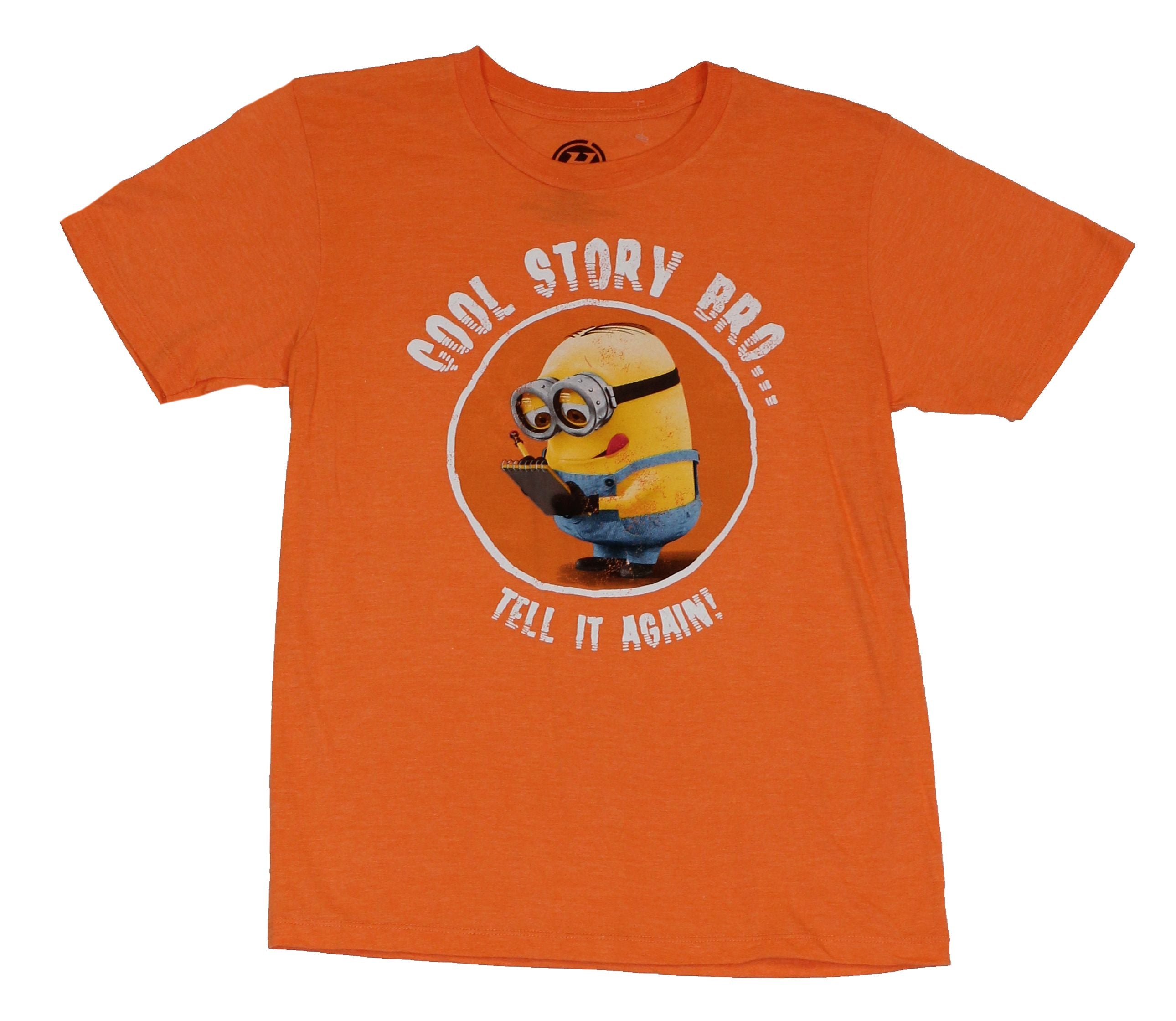 Despicable Me Mens T-Shirt - "Cool Story BroTell It Again" Noting Minon Pic