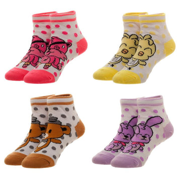 FNAF Five Nights At Freddy's 4 Pairs Youth Ankle Socks