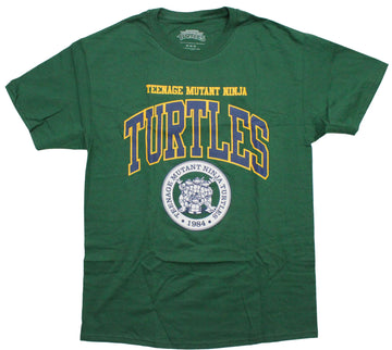 Teenage Mutant Ninja Turtles Mens T-Shirt -1984 Cast in Emblem Logo