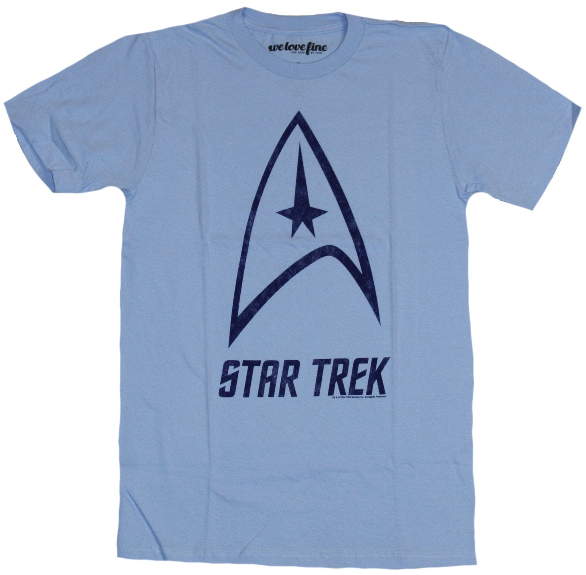 Star Trek Mens T-Shirt - Star Fleet Big Logo Over Star Trek Image