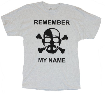Breaking Bad Mens T-Shirt - "Remember My Name" Walter White Crossbones Image