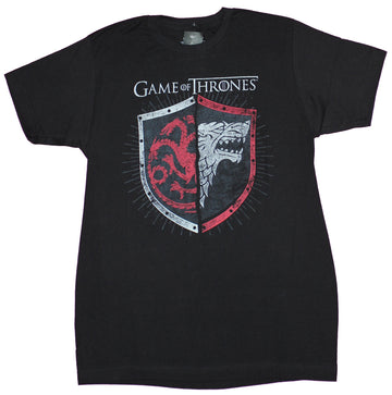 Game of Thrones Mens T-Shirt - Targaryen Stark Sigil Shield Mash Up