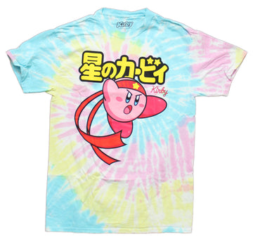Kirby Mens T-Shirt - Samurai Style Tie Dye Kanji Attack