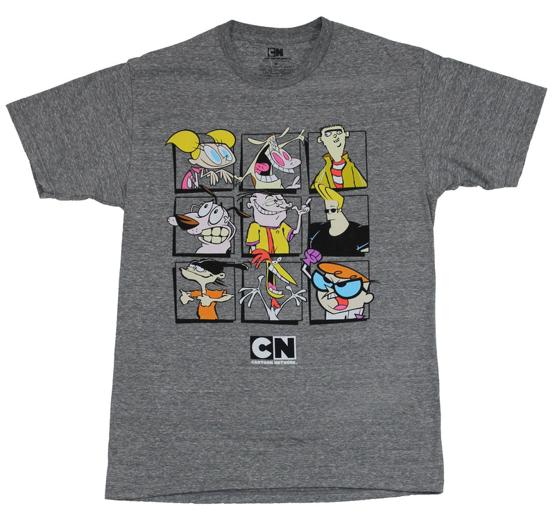 Cartoon Network Mens T-Shirt - 9 Box Character Collection Ed Johnny More