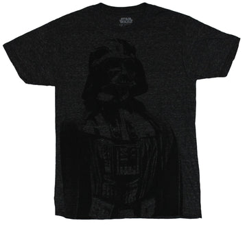Star Wars Mens T-Shirt - Line Drawing Black Vader Image
