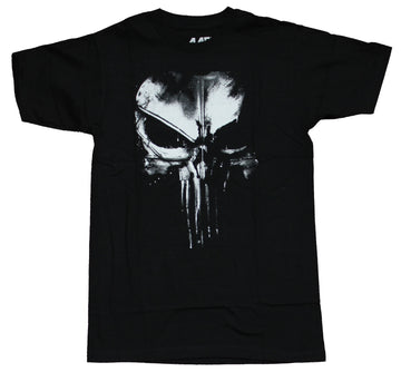 The Punisher Mens T-Shirt - Faded Dirty Classic Punisher Skull Image